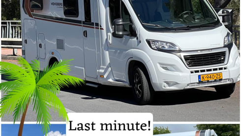 Luxurious young camper with many extras