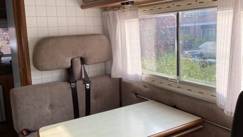 Comfortable retro touring camper.