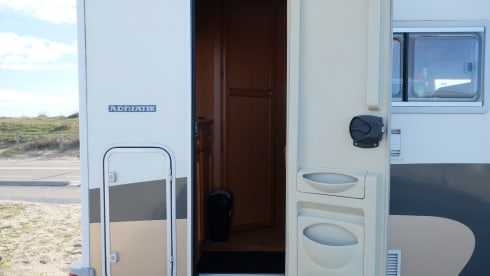 Adria Mobil alcove with 6 belts