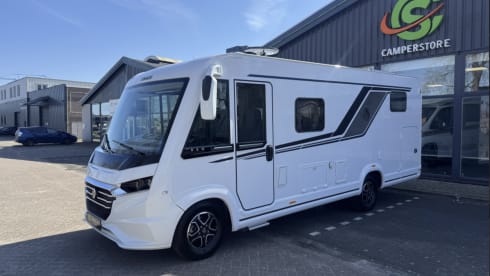 Luxe en rust in de natuur – 4p Knaus integrated uit 2022