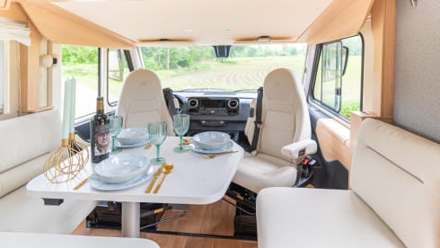 Go on an adventure with this luxurious 2022 Mercedes-Benz motorhome!