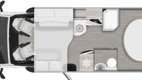 Riding Roamer – Auto Trail F74 - 4 seat belts can sleep 4- 6 - perfect for a road trip