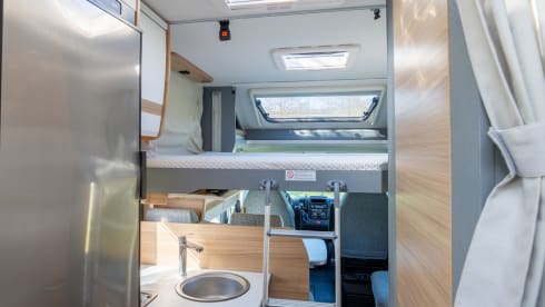 Beautiful Dethleffs semi-integrated camper