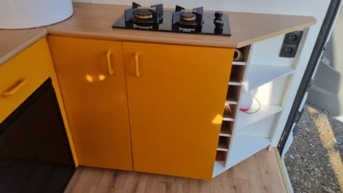 Off-grid self-built camper van