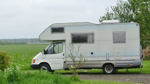 Our faithful Ford Rimor family camper for rent