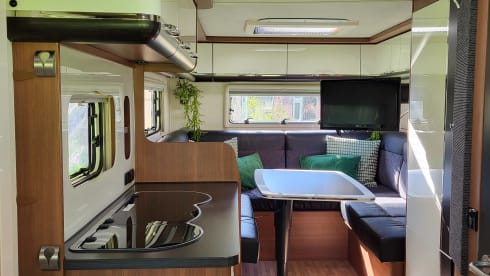LMC integrated camper with round seating from 2018