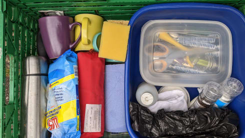 Hullablue – VW T5 camper, 4 berth, pop top, bike rack.