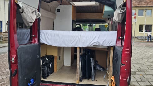 Compact self-built camper van for 2 to 3 persons, Fiat Ducao