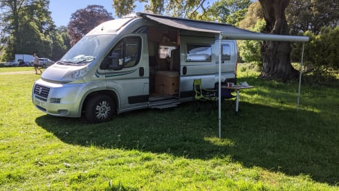 Roddy –  Roddy, our 2 berth well appointed camper for Festivals and Touring