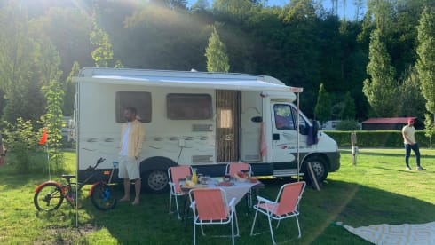 4P Fiat Trigano Autoroller 15P - incl. verzekering, zonnepaneel, etc.