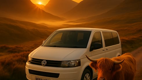 Adventure van  –  the coolest Volkswagen automatic from Edinburgh airport 