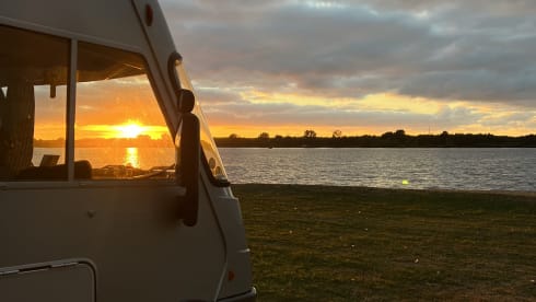 Honden welkom / PET friendly! – Spacious 5P family camper | Fixed & pull-down bed, air conditioning, automatic, pets welcome.