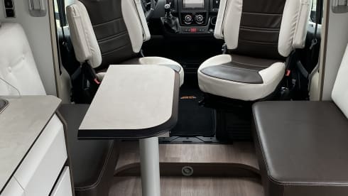 Very modern Benimar Ducato Camper with every luxury.