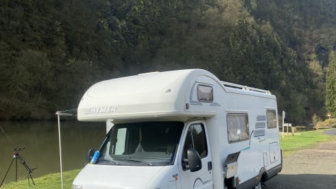 Happy Glamper – VERY SPACIOUS HYMER 644 CAMP, ALCOVE 6 PERSON XXL GARAGE