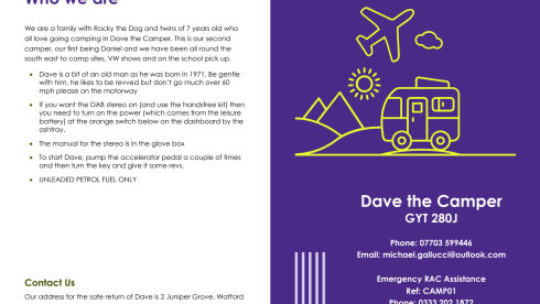 Daniel the Camper Van – Classic VW Bay Camper