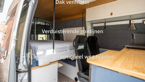 NIEUW Buscamper – 5p off-grid, 160pk, automaat, 2x2p lengte bedden 😴 🌞