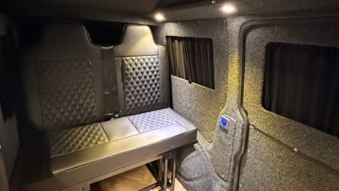 Explore One – ExploreCampers - 4 Berth VW T6 Campervan – Off-Grid Ready with Projector