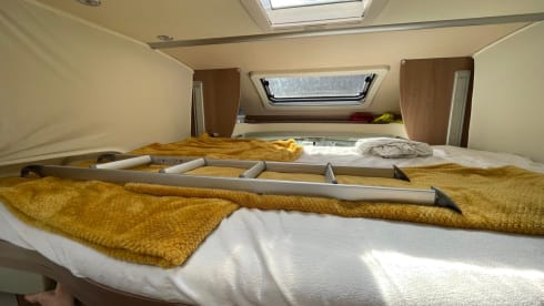 Bürstner semi-integrated with all comfort and amenities.