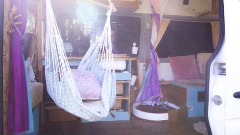 Orla – Off-grid, Heated, 3-Berth Mercedes Camper with Wood Interior & River Table