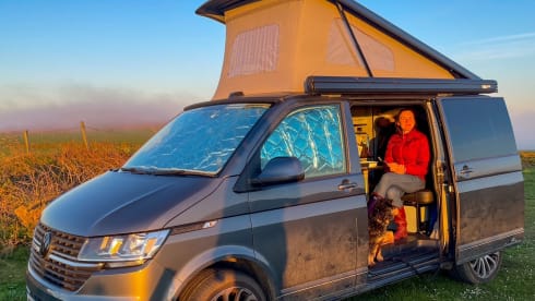 Volkswagen campervan met 4 slaapplaatsen, bouwjaar 2021.