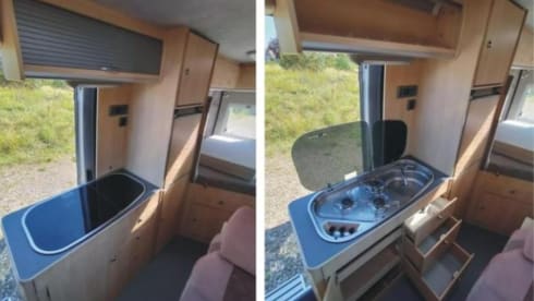 Avanti La Strada – Luxury Bus Camper | 4 sitting/3 sleeping | Kitchen/Toilet/Motorcycle air conditioning/Bicycle carrier