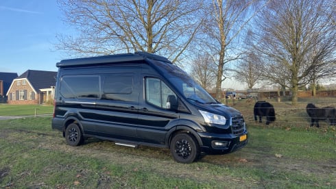 Beautiful 2-person Ford camper van from 2023 with luxurious furnishings