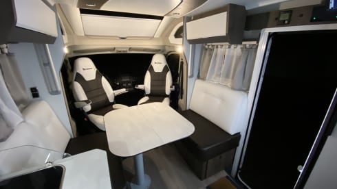 Very modern Benimar Ducato Camper with every luxury.
