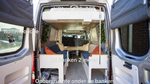 NIEUW – 5p Luxury camper automatic, length beds and off-grid