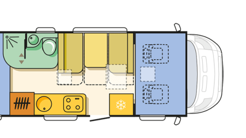Tante Adria – Nice & spacious Adria camper (6 pers.) With garage, fixed bed and inventory!
