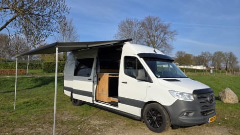 White SportsPearl – 3-sitziger Mercedes-Benz Bus aus dem Jahr 2019