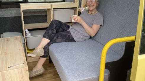 Vincent – a comfy yellow 2 berth Peugeot campervan from 2015