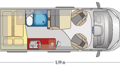 Beautiful camper van Pössl 2WIN PLUS with practical and attractive options