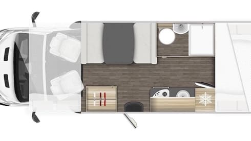 6 berth motorhome Roller Team Zafiro 675