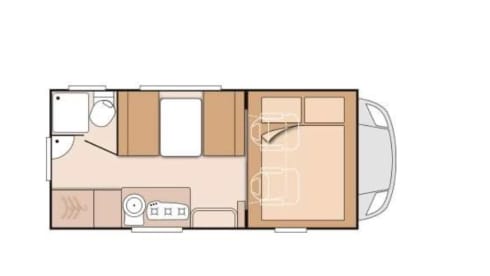 Bertie – compact Knaus motorhome, sleeps 4