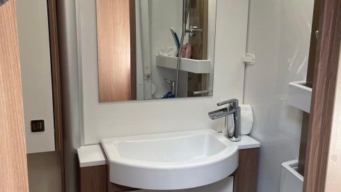 Bürstner semi-integrated with all comfort and amenities.