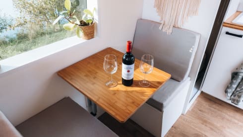 Luxurious campervan with stylish interior