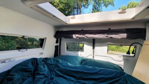 Boxer XL for tall people, surf camper with large garage
