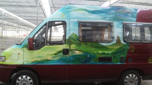 Lady – Comfortable, cheerfully pimpered, light Safari bus camper