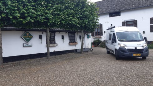 Nice Pössl camper van with comfortable bed