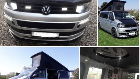 QUICK SILVER – QUICK SILVER T5.1 4 BERTH CAMPERVAN WITH POPTOP ROOF ( T32 STARTLINE LWB ) 