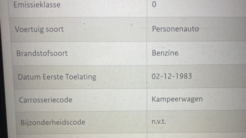 Jackie – 4p Volkswagen campervan from 1983