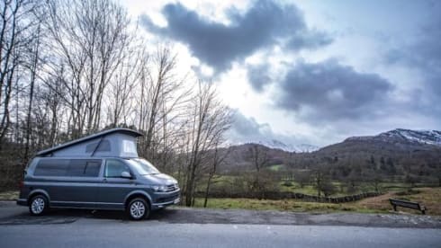 Grey VW Camper – Lake Windermere Luxury heated campervan 
