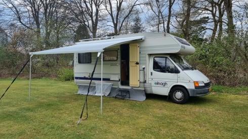 Ons oude trouwe campertje – 4p Elnagh alcove from 1993