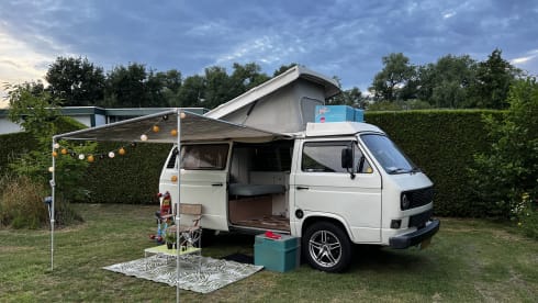 Ed Vanture – Volkswagen bus from 1984 (4p, 2 adults)