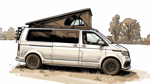 Volkswagen Transporter T6.1 2021 con 4 posti letto! 