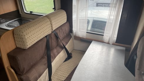Semi-Integrated Camper for 4 people.