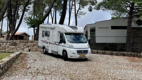 Comfortable 3 to 4 person Adria Sport 573 DF.