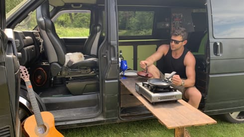 Moonraker – Custom VW T4 Glamping, thetford toilet 