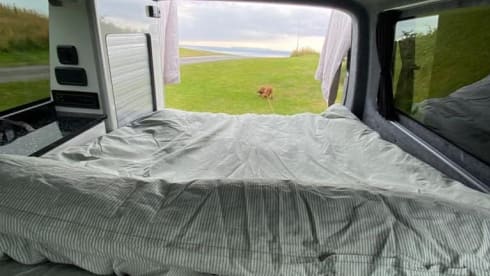 Noah – 4 berth VW pop top Campervan with heating and Insurance 