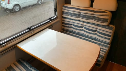 Family camper with bunk bed